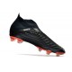 Chaussure de Football adidas Predator Edge+ FG Noir Blanc Rouge Vif