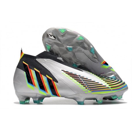 adidas Predator Edge+ FG Argent Métallique Noi Jaune Solaire