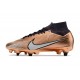 Nike Zoom Mercurial Superfly 9 Elite SG Traction Mbappe Cuivre Métallique