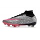 Nike Zoom Mercurial Superfly 9 Elite XXV SG Traction Argent Métallique Hyper Rose Noir