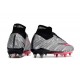Nike Zoom Mercurial Superfly 9 Elite XXV SG Traction Argent Métallique Hyper Rose Noir