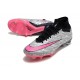 Nike Zoom Mercurial Superfly 9 Elite XXV SG Traction Argent Métallique Hyper Rose Noir