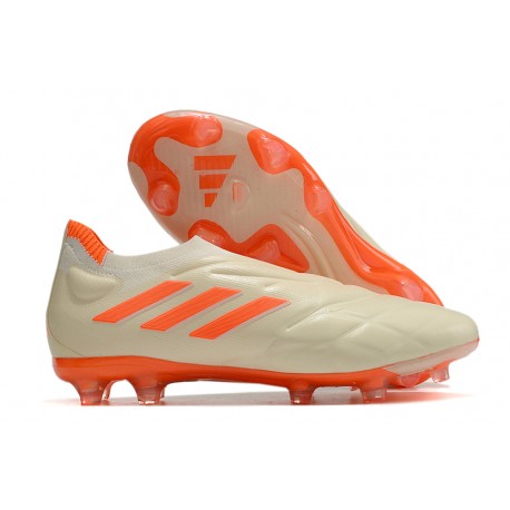 Chaussure adidas Copa Pure+ FG Blanc Cassé Orange Solaire Equipe