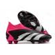 adidas Predator Accuracy+ FG Chaussure Noir Blanc Rose Equipe Choc