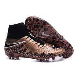 Chaussures 2015 Nouvelle Nike Hypervenom Phantom II FG ACC Or Noir Blanc