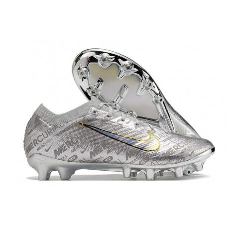 Chaussure Nike Zoom Mercurial Vapor XV Elite AG Argent Or