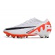 Chaussure Nike Zoom Mercurial Vapor XV Elite AG Blanc Cramoisi Vif Noir