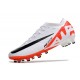 Chaussure Nike Zoom Mercurial Vapor XV Elite AG Blanc Cramoisi Vif Noir