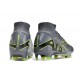 Nike Air Zoom Mercurial Superfly Elite IX FG Gris Noir Vert