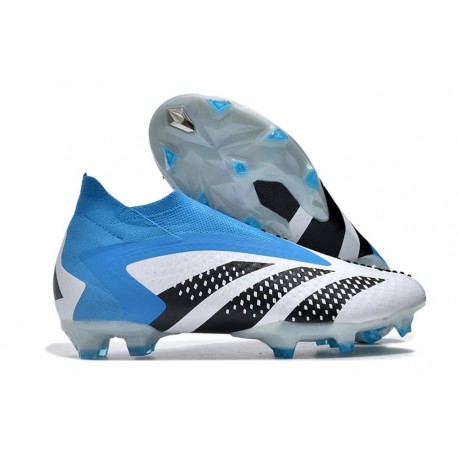 adidas Predator Accuracy+ FG Chaussure Blanc Bleu Noir