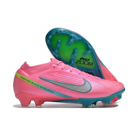 Nike Air Zoom Mercurial Vapor 15 Elite FG Rose Bleu