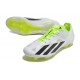 adidas X Crazyfast+ FG Crampons Blanc Noir Citron Lucide