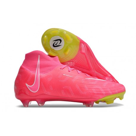Crampons Nike Phantom Luna Elite FG Rosa Jaune