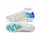 Nike Air Zoom Mercurial Superfly Elite IX FG Blanc Bleu Or