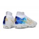 Nike Air Zoom Mercurial Superfly Elite IX FG Blanc Bleu Or