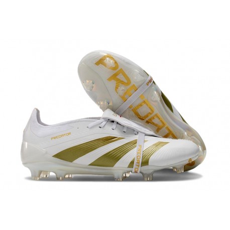 adidas Predator 2024 Elite Tongue FG Blanc Ftwr Or Métallique 