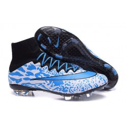Cristiano Ronaldo Chaussures Nike Mercurial Superfly FG ACC Blanc Bleu