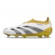 Crampons adidas Predator Elite Laceless FG Blanc Or Argent
