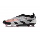Crampons adidas Predator Elite Laceless FG Noir Argent Rose