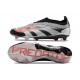 Crampons adidas Predator Elite Laceless FG Noir Argent Rose
