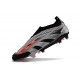 Crampons adidas Predator Elite Laceless FG Noir Argent Rose