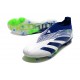 Crampons adidas Predator Elite Laceless FG Blanc Bleu Vert