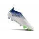 Crampons adidas Predator Elite Laceless FG Blanc Bleu Vert