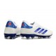 adidas Copa Pure 2+ Elite FG Cuir Blanc Ftwr Bleu Lucide Rouge Solaire