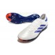 adidas Copa Pure 2+ Elite FG Cuir Blanc Ftwr Bleu Lucide Rouge Solaire
