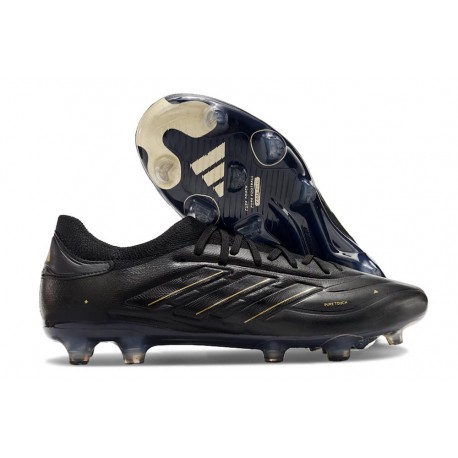 adidas Copa Pure 2+ Elite FG Cuir Noir Carbone Or Métallique