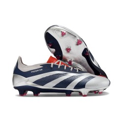 adidas Predator Elite FG Neuf Argent Noir Rouge