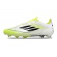 Crampons Adidas F50 Elite FG Blanc Noir Jaune