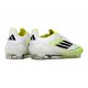 Crampons Adidas F50 Elite FG Blanc Noir Jaune