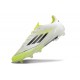 Crampons Adidas F50 Elite FG Blanc Noir Jaune