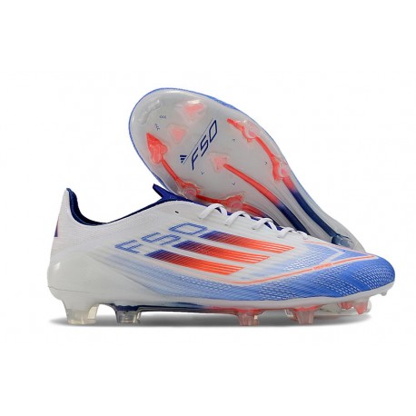 Crampons Adidas F50 Elite FG Bleu Blanc Rouge