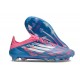 Crampons Adidas F50 Elite FG Bleu Solaire Blanc Ftwr Rose