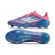 Crampons Adidas F50 Elite FG Bleu Solaire Blanc Ftwr Rose