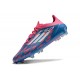 Crampons Adidas F50 Elite FG Bleu Solaire Blanc Ftwr Rose