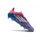 Crampons Adidas F50 Elite FG Bleu Solaire Blanc Ftwr Rose