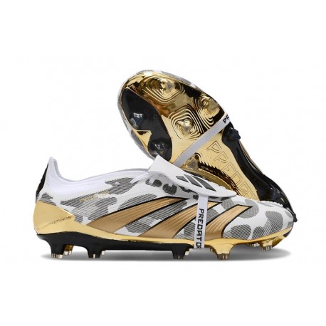 adidas Predator 2024 Elite Tongue FG Blanc Or Gris