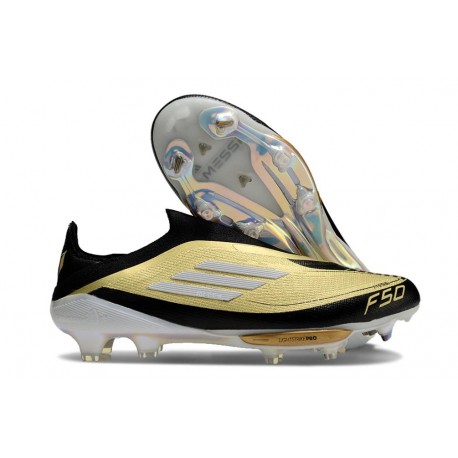 adidas F50+ Gazon Naturel FG X Messi Doré Noir Blanc 