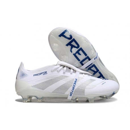 adidas Predator 2025 Elite FT FG Blanc Argent Métallique Royal Vif