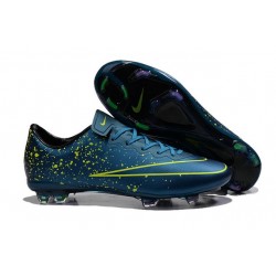 Crampons Football Nike Mercurial Vapor X FG Homme Bleu Noir Volt