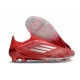 Adidas F50 Elite Sans Lacets FG Neuf Rouge Argent