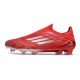 Adidas F50 Elite Sans Lacets FG Neuf Rouge Argent