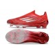 Adidas F50 Elite Sans Lacets FG Neuf Rouge Argent
