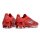 Adidas F50 Elite Sans Lacets FG Neuf Rouge Argent