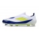 Adidas F50 Elite Sans Lacets FG Neuf Blanc Jaune Solaire Bleu Lucide
