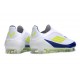 Adidas F50 Elite Sans Lacets FG Neuf Blanc Jaune Solaire Bleu Lucide