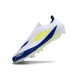 Adidas F50 Elite Sans Lacets FG Neuf Blanc Jaune Solaire Bleu Lucide